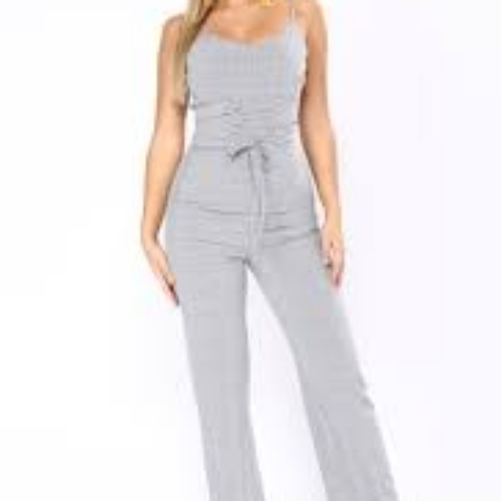 Fashion nova plaid jumpsuit